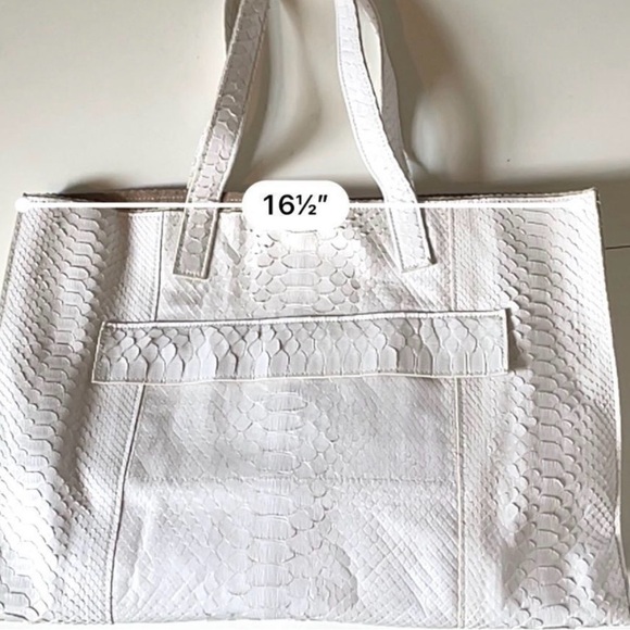 B. May white python tote - Picture 2 of 9